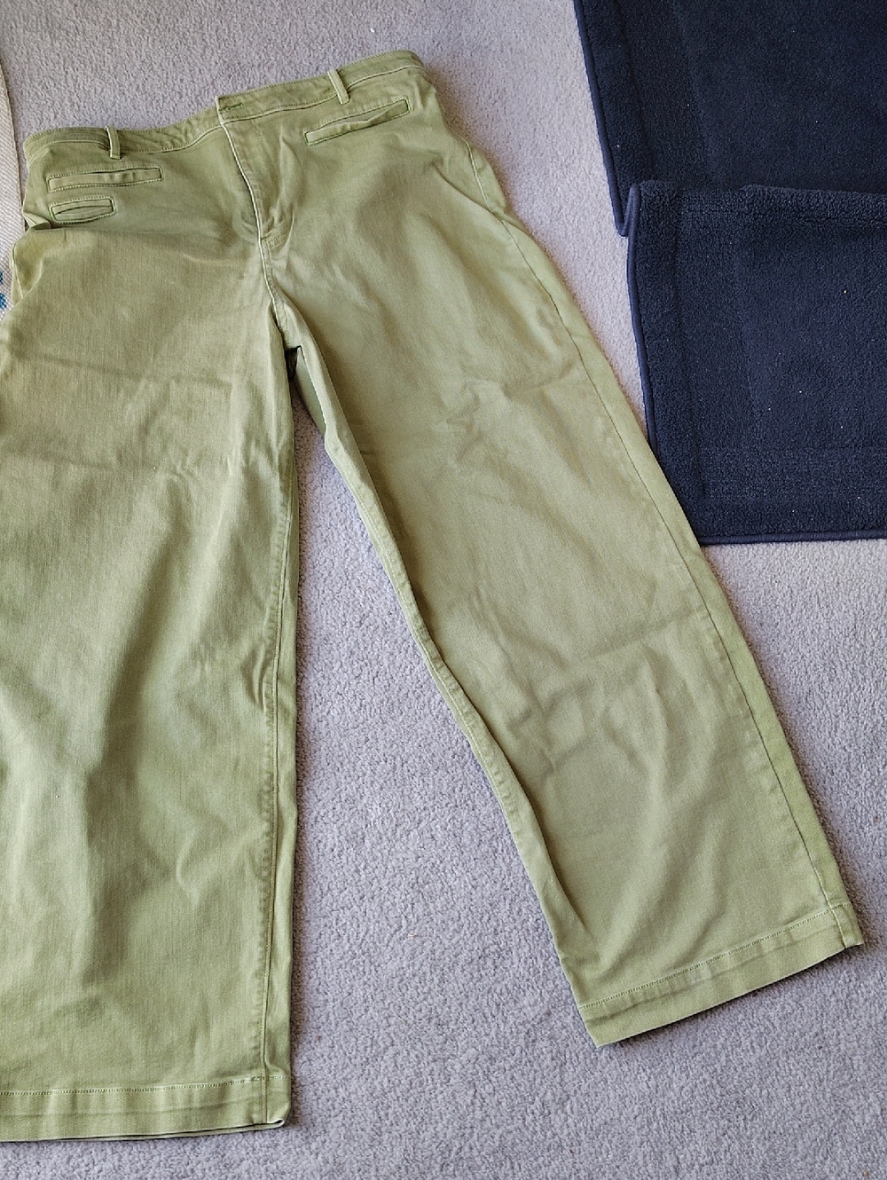 Maeve Olive Green Wide-Leg Pants